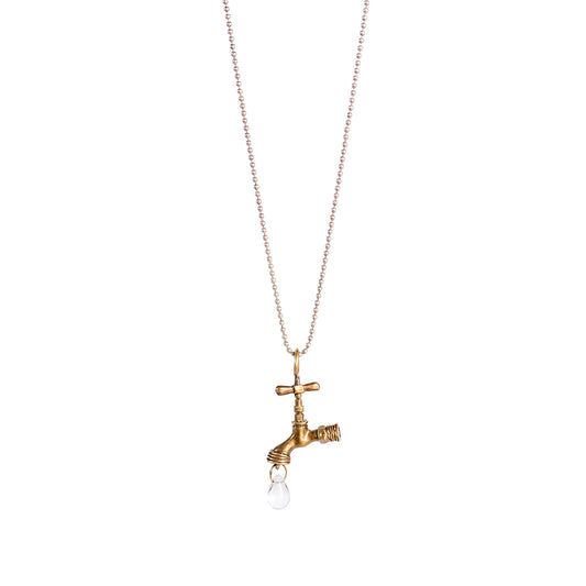 Picture of FAUSETTE Brass Pendant Necklace on Stirling Ball Chain