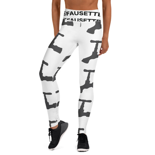 FAUSETTE Black on White Yoga Leggings