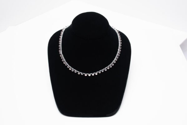 faceted rose quartz drops necklace