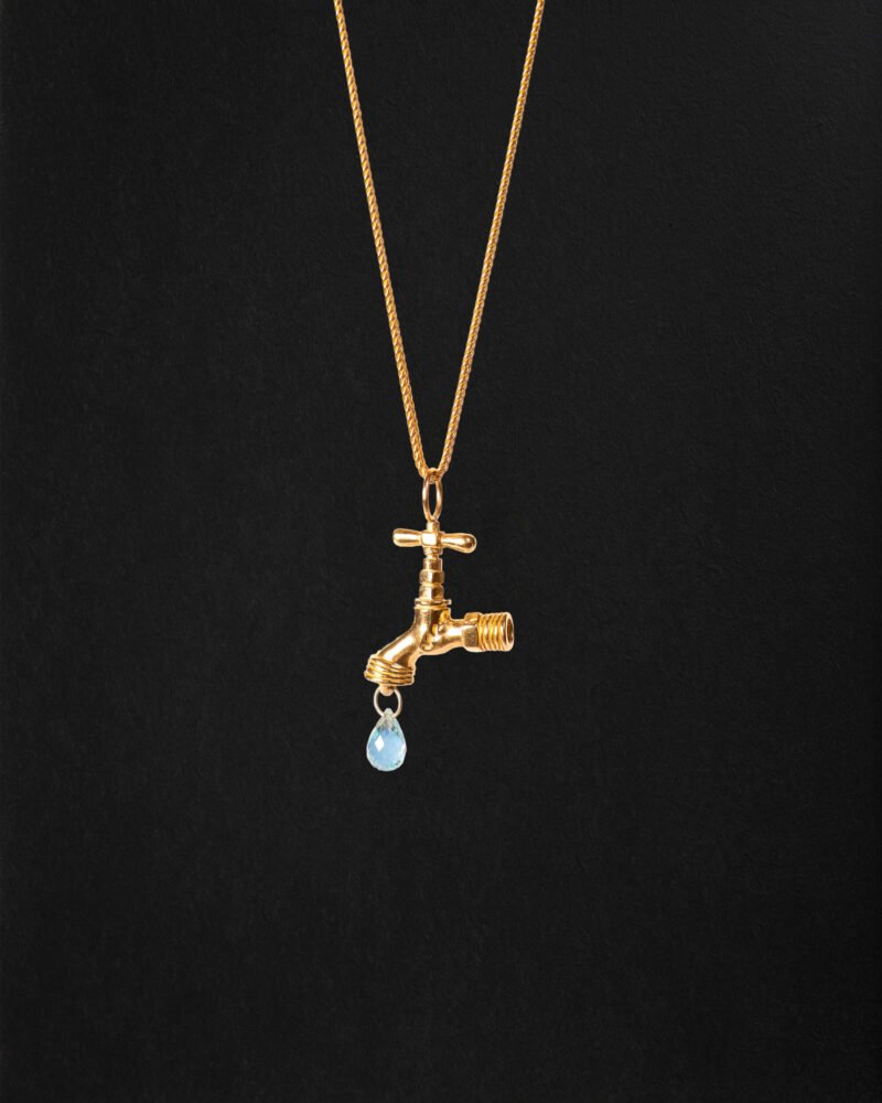 solid gold faucet necklace