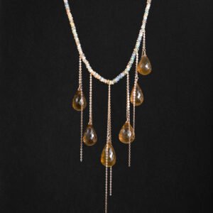 white opal and xl citrine necklace
