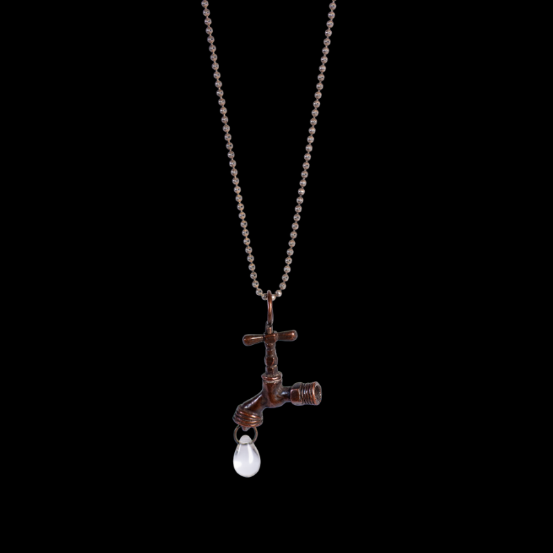 Copper Water Faucet Necklace