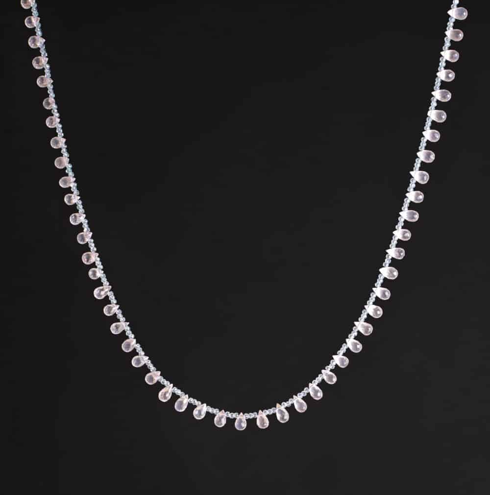 Faceted Blue Topaz Necklace