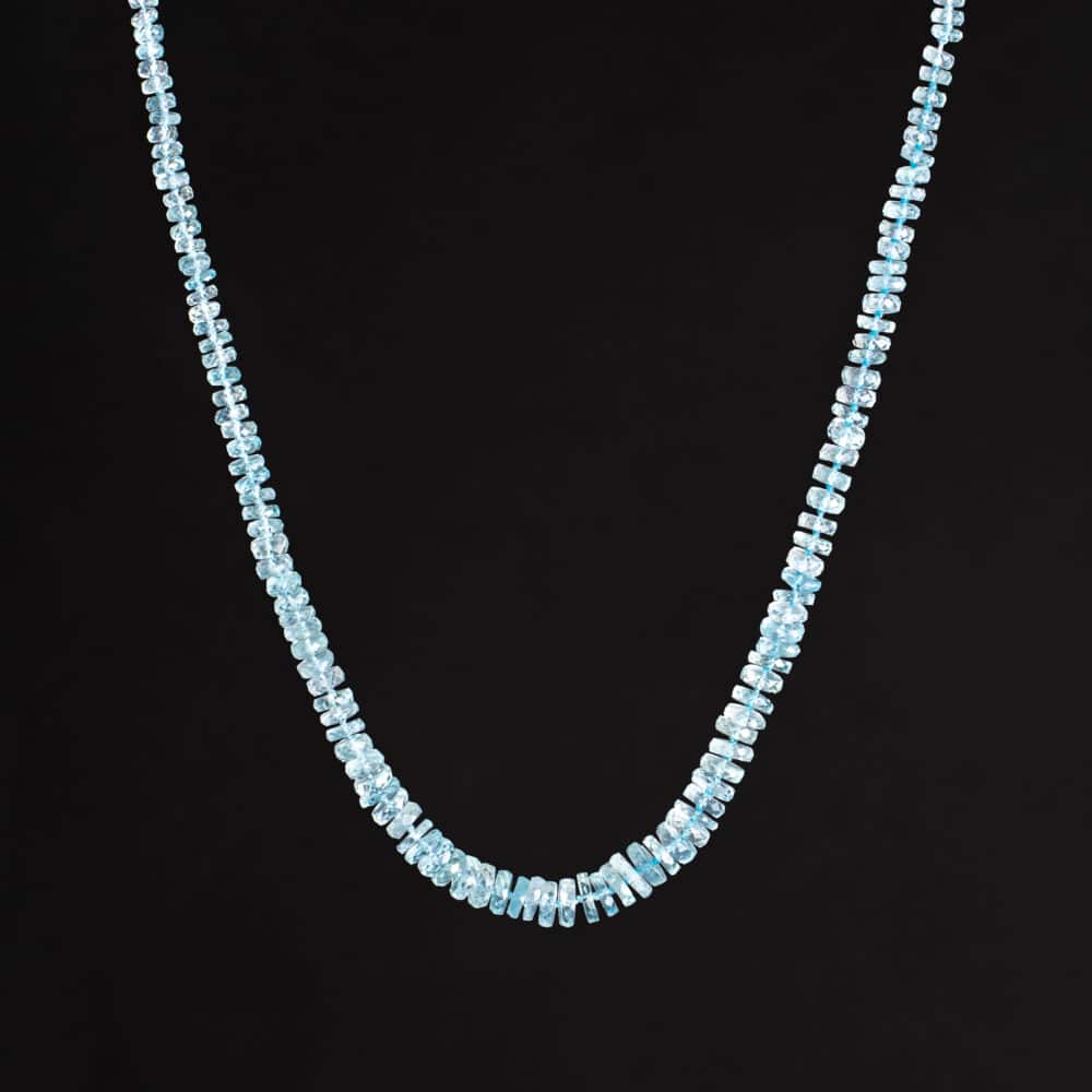 Tapered Blue Topaz Necklace