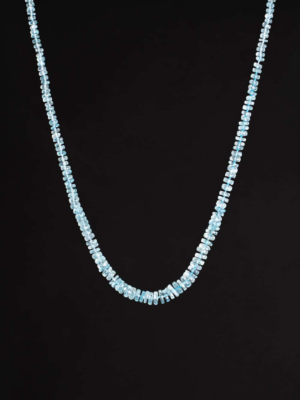 Tapered Blue Topaz Necklace