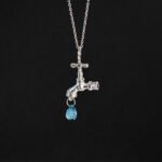 sterling silver water faucet necklace
