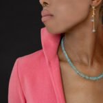tapered blue topaz necklace