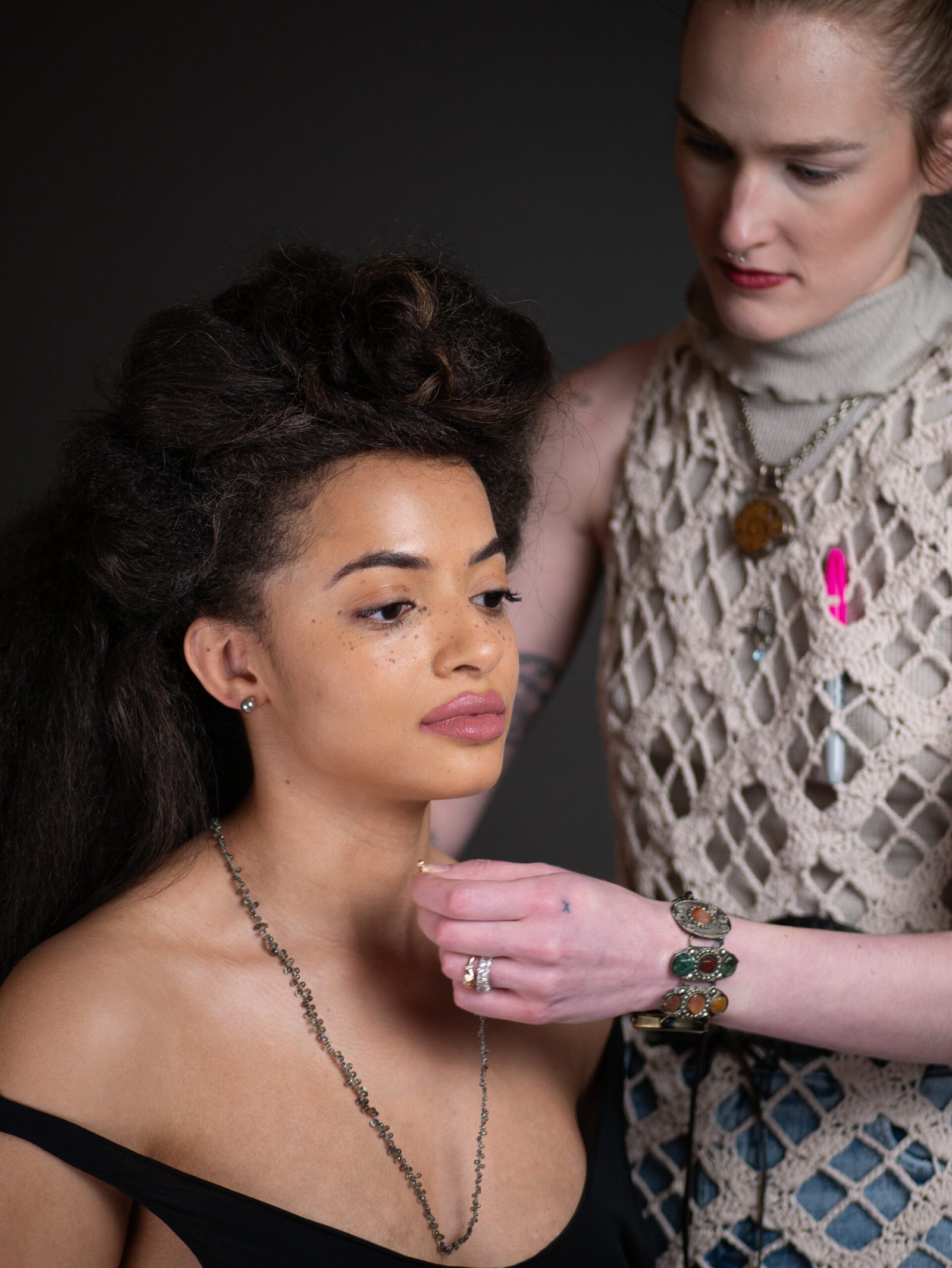 midnight sapphire strand necklace